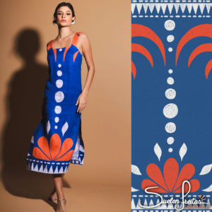 Portfólio Suelen Freitas: Estampas desenvolvidas para a marca LMG (Brasil), feita com ilustrações manuais em giz pastel seco.